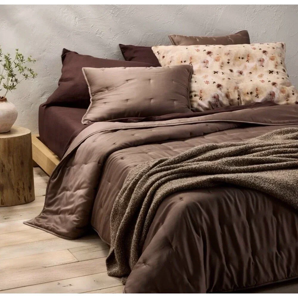 California King 100% Linen Sheet Set Dark Fig - Casaluna